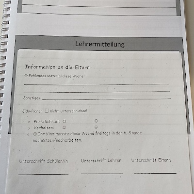 Eido-Planer Wochenrückmeldung